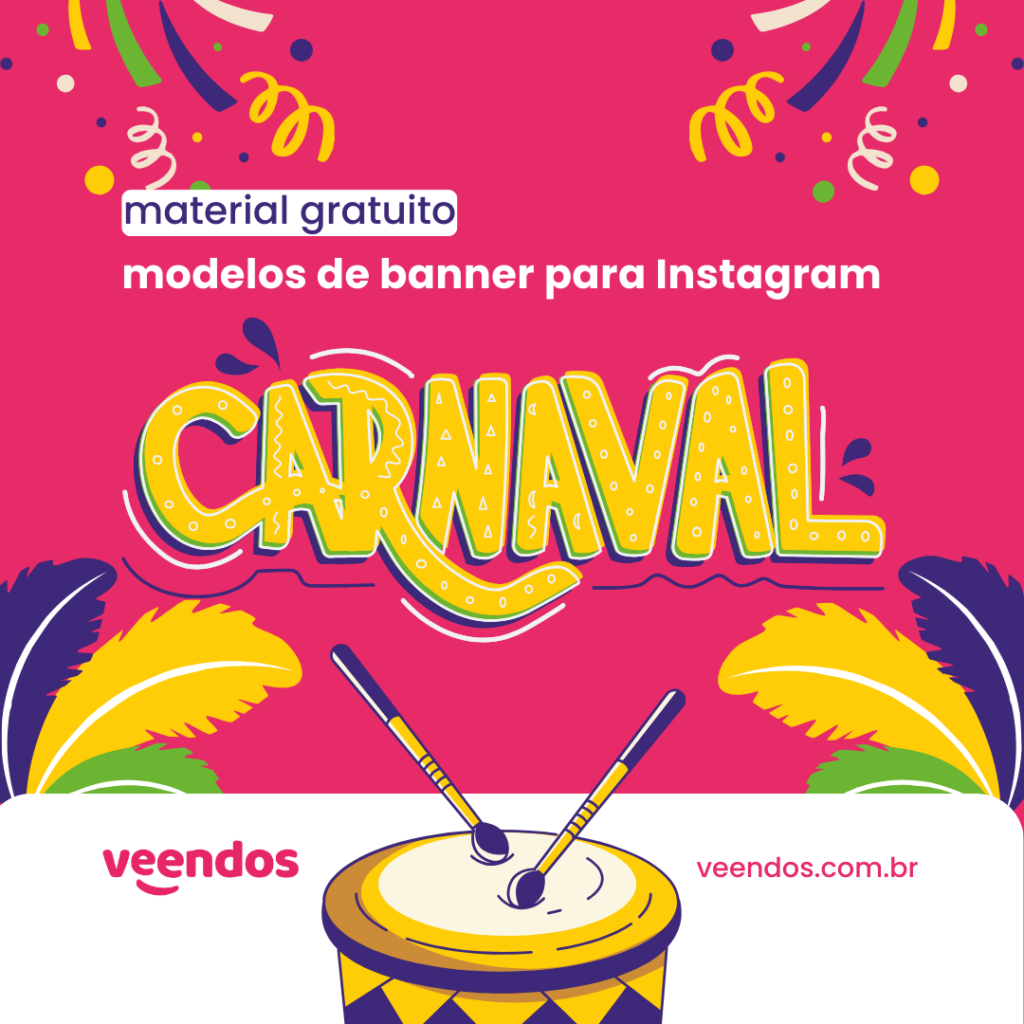 Modelos de banner para Instagram - Carnaval